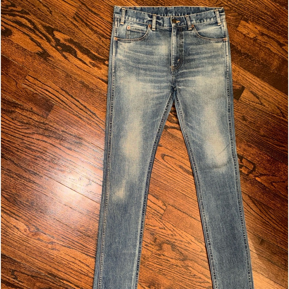 Celine Kurt Indigo Classic Stone Wash Denim Sample 8/23 Sz 31 Hedi Silmane $1395
